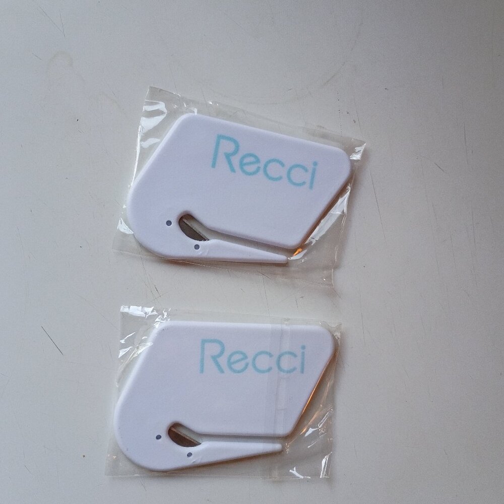 Letter Openers 2 Total Plastic Recci Each 3 x 2 New